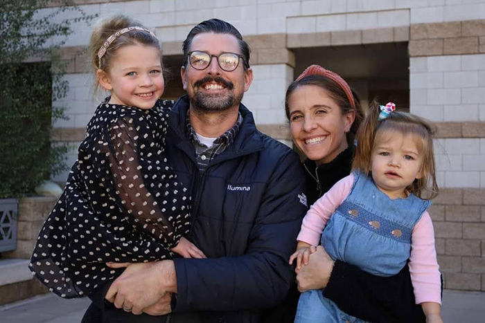 Photo of Sarah Norton and her family